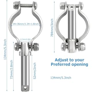 Jetmilai Oar Locks, Stainless Steel Oar Locks, Rowlocks and Boat Oars Clamps for Jon Boat, Oarlock Socket for Marine Raft Kayak Yacht (2PCS)