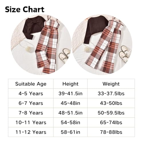 Image of HIHA Girls Sleeveless Jumpsuits Outfit Long Sleeve Twist Front Tops Romper Clothes Set Size 4-12