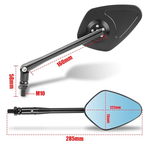 Espejos retrovisores de aluminio para moto Z900, Z900RS, Z800 y Z1000 3