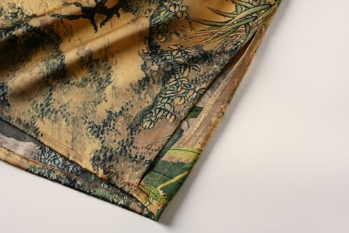 Image of Women's Silk Kimono Robe Short Bathrobe Nightgown 100% Mulberry Silk for Women - Classic Floral Pattern