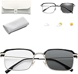 Smart Zoom Reading Glasses, Self Adjusting Auto Focus Anti Blue-Light Presbyopia Eye Glasses for Women Men (Gold, Automatic Zoom)