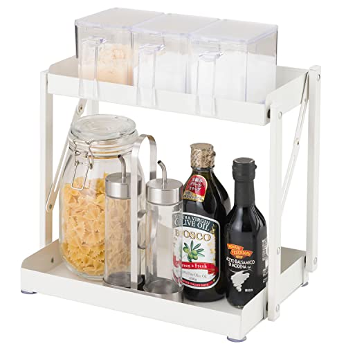 キッチンラック 調味料ラック シンク下ラック 完成品 幅37×奥行22×高さ31cm KSR-2WH