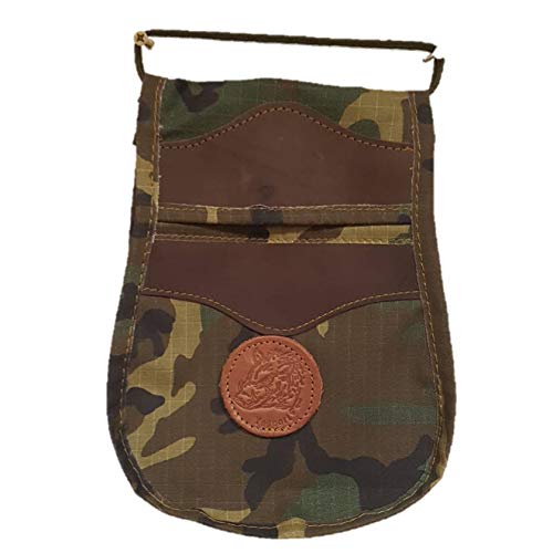 CAZA Y AVENTURA Una Bolsa de ojeo-Bolsa portacartuchos, en Cordura Lona Camuflaje. para Llevar en el cinturón.para 50 Cartuchos