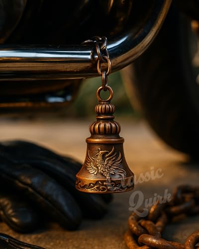 Image of Evil Eye Hooked Guardian Bell Keychain - Protective Lucky Charm Bell with Clip Hook for Bike, Car, Key & Bag | Spiritual Good Luck Talisman Gift