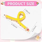 YARIEW Pencil Hair Clips for Women Thin Hair Teacher Gifts Claw Clips for Thick Hair Funny Back to School Hair Clips for Teacher Appreciation Gifts Cute Hair Accessories Party Costume