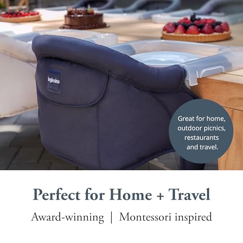 image for Inglesina Fast Table Chair, Navy - Portable Baby High Chair - for Babi