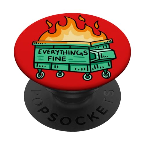 PopSockets Phone Grip Funny PopSocket - Everythings Fine PopSockets Adhesive PopGrip