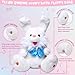 MIAODAM Peek A Boo Bunny Stuffed Animal, Singing Baby Toys for Kids, Children Song & Lullabies Easter Bunny Rabbit Repeats What You Say, Bunny Baby Toys 6-12 Months Talking Singing with Floppy Ears