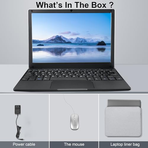 Image of Portable Mini Education Laptop Computer with in tel Celeron N4020 CPU 8GB RAM 128GB SSD HD IPS Screen, Laptop Computer for Learning, Office Work (Gray)