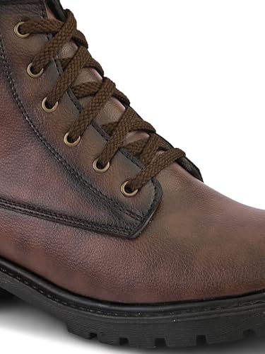 Image of Prolific Men's Ankle Lace-up Boots | High Ankle Boot| Formal, Office & Casual Wear Shoes | Soft Cushioned Insole, Slip-Resistance, Dynamic Feet Support, Arch Support & Shock Absorption