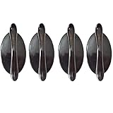 4 pcs Black Peel and Stick Pull for Mirrored Door, Self-Stick on Handles for Drawer, Drill Free...