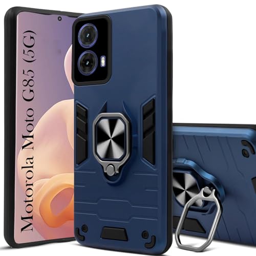 Image of AIBEX Armor Back Cover Compatible for Motorola G85 5G| Rugged Shockproof Case with Ring Holder & Kickstand | Military-Grade Protection | Magnetic Car Mount Compatible