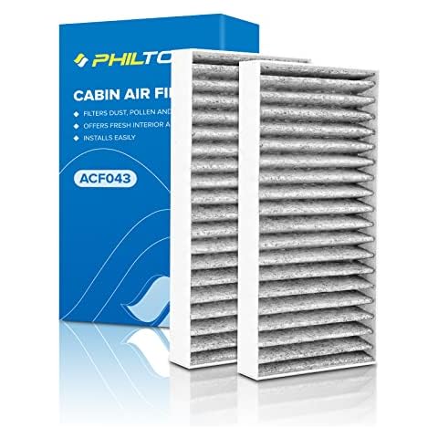 PHILTOP Cabin Air Filter with Activated Carbon, Replacement for ACF043 (CF11777) Wrangler (2011-2018), Wrangler JK (2018), Premium Cabin Filter, Pack of 2 Cover