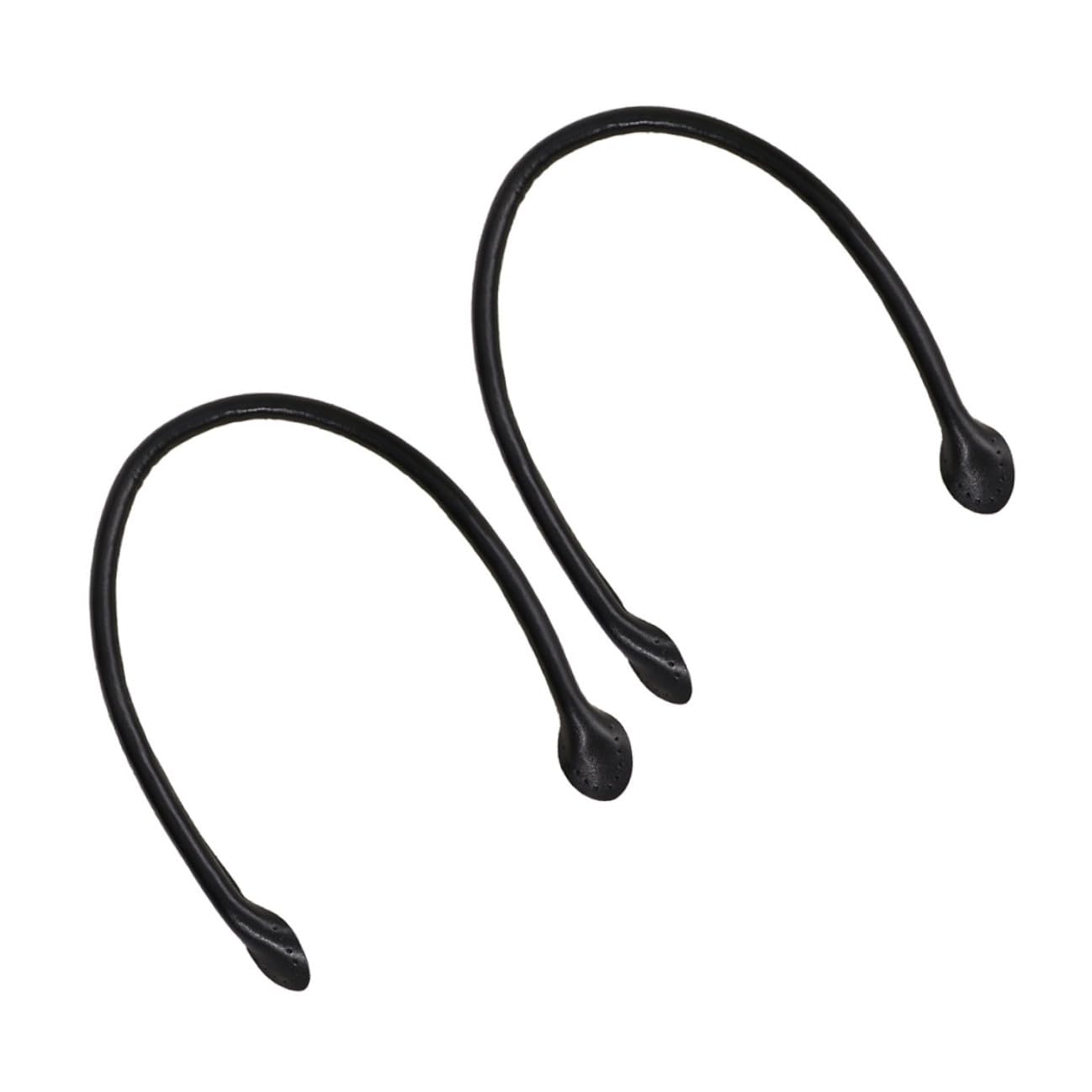 Housoutil 10 Piezas Mango de Bolso de Cuero PU Negro para Reemplazo y Manualidades Accesorios Resistentes para Bolsos Asas para Costura DIY y Reparación de Bolsas