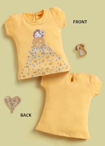 Image of LuvLap Baby Girls 100% Cotton Half Sleeve Girls Top Pack of 4