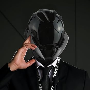 foymi Cyberpunk Gothic Mask Helmet for Adult, Mechanical Sci-fi