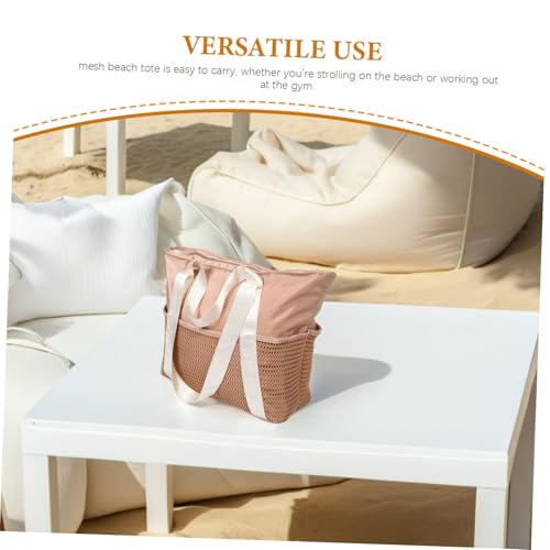 Sandproof Beach Tote Bag for Women Stylish Large Capacity Travel Gym Bag for Pool Vacation and Outdoor Activities Elegant Design3