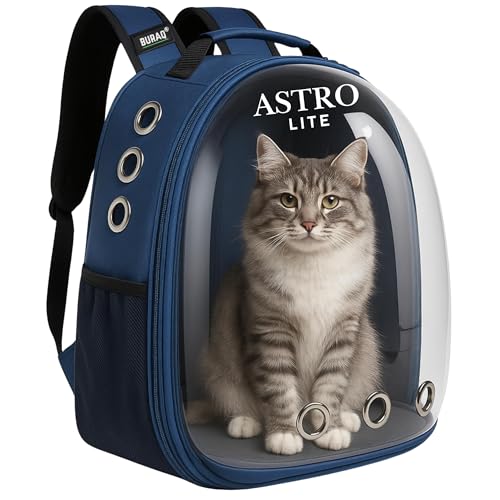 Image of Buraq Astronaut Lite Pet Carrier Backpack, Designed with Breathable Space, Ventilated Cat Bag, Comfortable Cat Carrier for Outdoor Use
