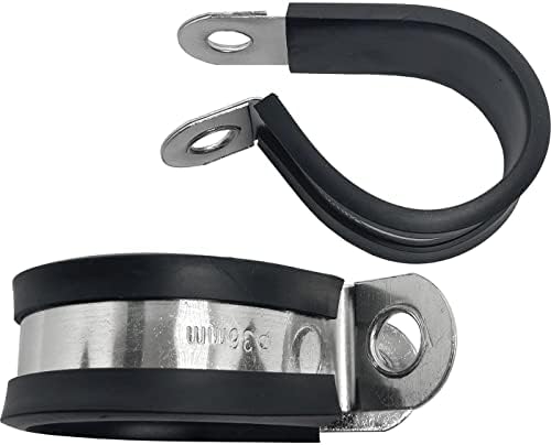 Fascette Per Tubi In Acciaio Inox Con Gomma - Set Da 5 Pezzi, Diametro 30 Mm - 5