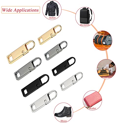 image for Urmspst Zipper Pull Replacement (Upgraded), 12 Pcs Detachable Zipper P