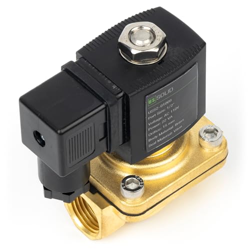 U.S. Solid 1/2 Inch Brass Solenoid Valve - 110V Ac Normally Closed Electric Solenoid Valve With Viton Seal thumb #6