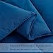 EASELAND Queen Size Down Alternative Comforter - Quilted Duvet Insert for All Seasons, Soft Lightweight with Corner Tabs, Summer Winter Warm Bedding, Navy 88×88 Inches