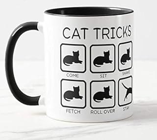 Vixar Awesome Cat Fetch Mug - Best Cat Trainer Cup Ever - Funny Coffee Cat Mug, , Christmas, Xmas, Birthday Gifts, Rude Sarcastic Mugs Memes Cup