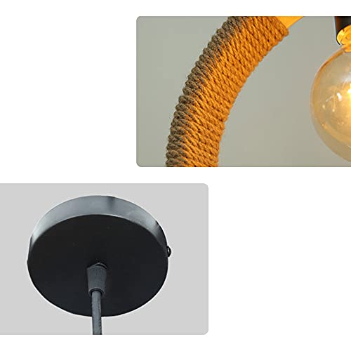 Suspension en corde de chanvre style industriel tressé main - 7