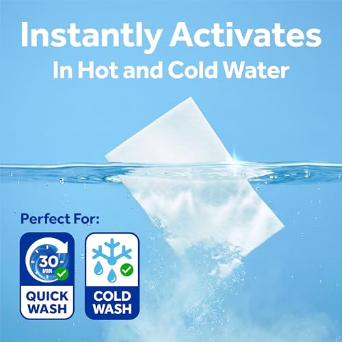Image of Laundry Detergent Sheets | Clothes Detergent Laundry Soap Sheets for Travel - Mess-Free, Ultra Concentrated, Recyclable Packaging, Stain Fighting - Refreshing Mist Scent, 60 Count