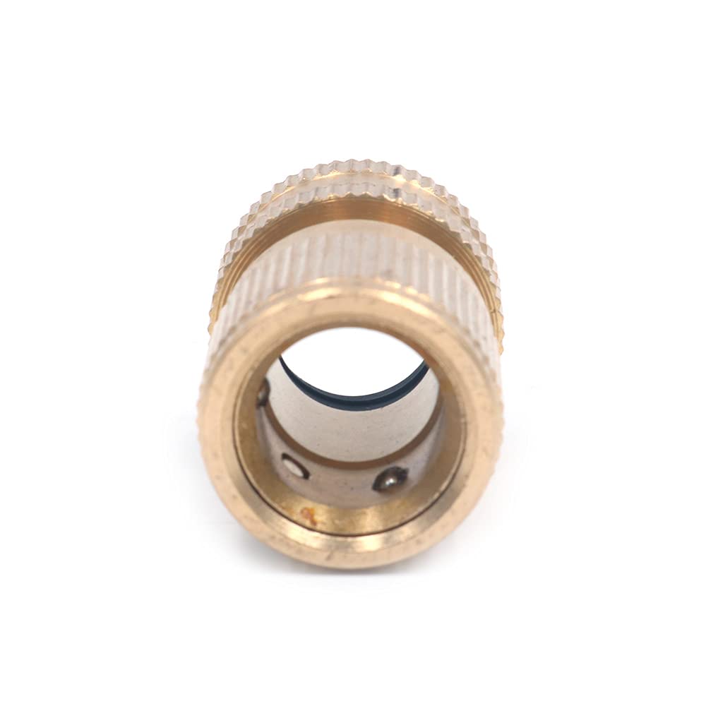 2 Raccordi Rapidi Per Tubo Da Giardino In Ottone Massiccio 3/4" | Connettori Universali Antigoccia Con Guarnizioni Di Ricambio, Facili Da Agganciare