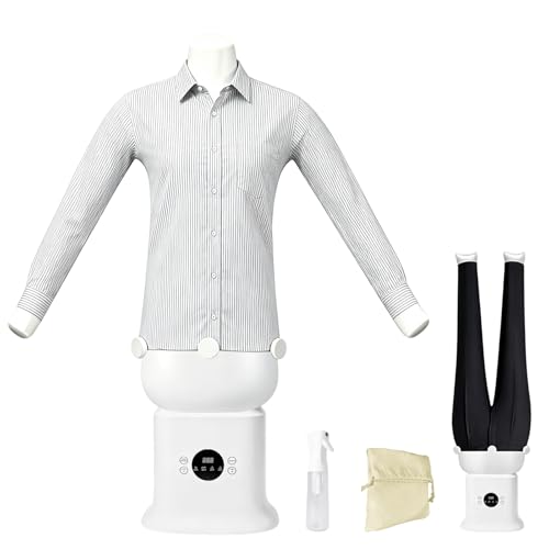 Automatic Ironing Machine Hands-Free Wrinkle Remover & Portable Garment Dryer for Shirts Pants & Shoes Time & Temperature Adjustable