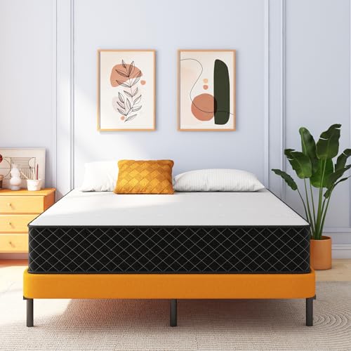 Mattress Queen Size, 10 Inch Firm Queen Mattress Size with Hybrid Queen Bed Mattress in a Box, Pressure Relief & Supportive