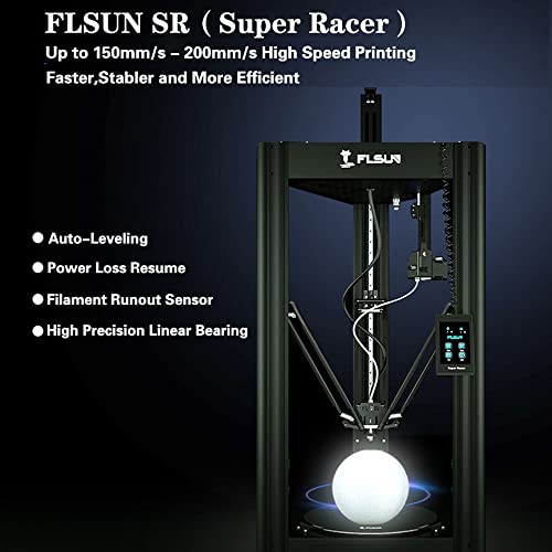 Flsun High Speed Printing Delta 3D Printer With Filament Sensor And Auto Leveling Fdm Delta 3D Printer 1.75 Pla Diy 3D Printers (Flsun Super Racer) #TOP1