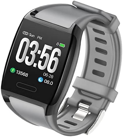 HalfSun Fitness Tracker, Activity Tracker Fitness Watch with Heart Rate Monitor, Blood Pressure Monitor, IP67 Waterproof Smart Watch with Sleep Monitor, Calorie Counter, Pedometer (Black) (Gray)