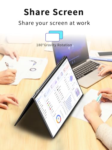 Image of 16 inch 2.5K Dual Portable Monitor, 2560x1600 100% sRGB Foldable Triple Laptop Screen Extender, USB C, HDMI, Plug & Play, Dual Monitor for Laptop, Mac, Windows