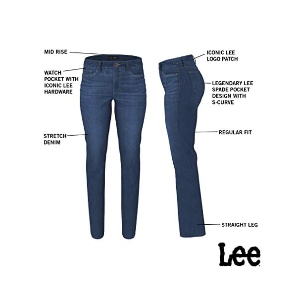 Lee-Womens-Regular-Fit-Straight-Leg-Jean Lee Women's Legendary Mid Rise Straight Leg Jean Anchor 14