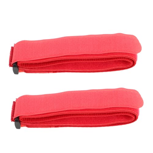 SUPVOX 2 Pcs Adjustable Bike Wheel Straps Heavy Duty Tie Down Straps with Antislip Protection for Secure Bicycle Storage and Transport Compatible with Various Wheel Red