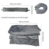 lomitech Travel Blanket and Neck Pillow 2-in-1,Soft Fleece Warm Blanket,Comfortable Airplane Travel Pillow,Portable Blanket for Airplane,Camping,Office,Car - Image 7
