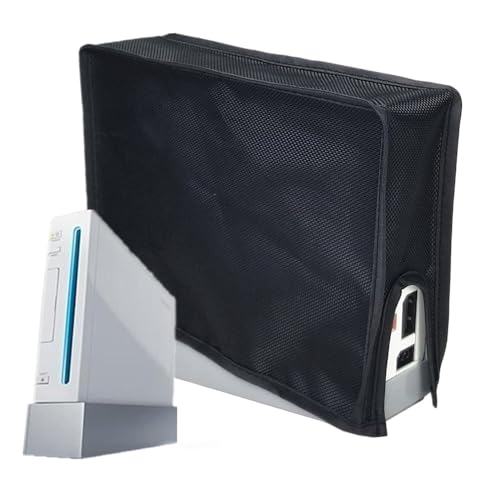 Funda Protectora Contra el Polvo para Wii, Funda Protectora Vertical Suave a Prueba de Polvo, Protector Antiarañazos, Negro