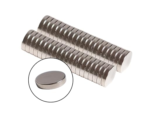 60 Stück Mini Magnete Rund 5x1mm | Stark, Klein, Kleine Neodym Magnets zum Basteln, Magnets | für Whiteboards, Tafeln, Kühlschränke UVM. - Ideal für jeden Haushalt und jedes Büro - Pablika