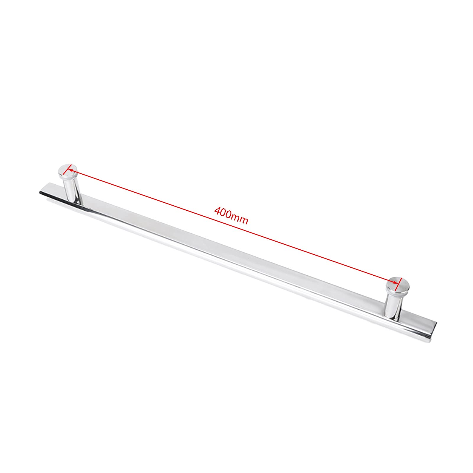 RWRAPS Poignée de Porte en Verre à Pousser et à Tirer pour Salle de Bain, poignée de Porte en Acier Inoxydable pour Porte en Verre, Finition entièrement polie - Remplacement du Bouton de Porte ()