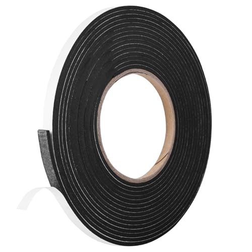 Image of Kikerike Self Adhesive Foam Tape Weatherstrip 1 /4In x 1 /8In x 13Ft High Density Foam Insulation Strips Seal Weather Stripping with Strong Adhesive for Door and Window Sound Isolation Soundproofing