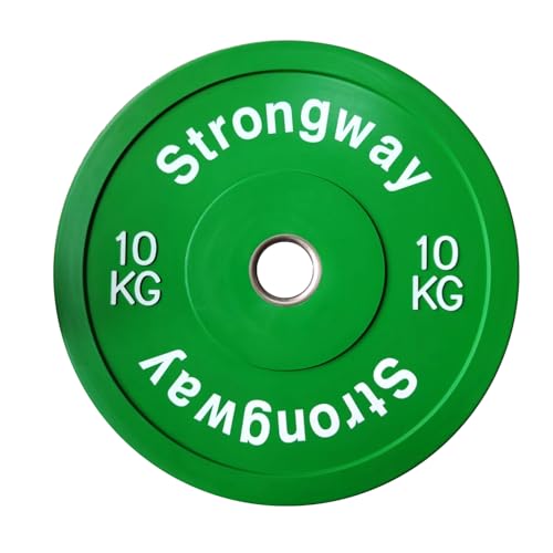 Strongway® Olympic 50KG 70KG 100KG Bumper Weight Plates Sets with 6FT 7FT Barbell - Colour Coded 2 Inch (2") / 50mm Hole - Rubber Coated Cast Iron (70KG SET + 7FT BAR) - Image 5