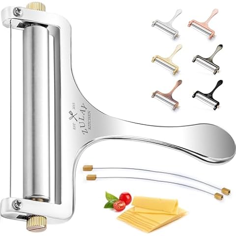 Zulay Adjustable Cheese Slicer with Extra Wires Cover