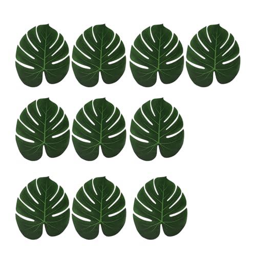 Heoscus 10 Stück 30 X 20 cm Große Künstliche Monsteras Blatt Vasen Pflanzenarrangements Für Zuhause Party Dekoration Hochzeit Tischdekoration Party Dekoration