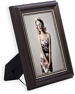 HUIXIANG Picture Frame 6x8 Vintage Portrait Photo Frames Retro Landscape & Horizontal Poster Frame Standing or Wall Mountable, Birthday Gift for Parents Woman Wedding Anniversary 8x6 Inch (Wood)