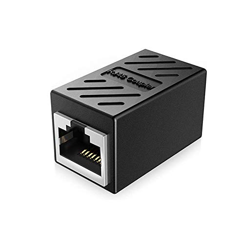 FEDUS Pack 1, RJ45 Coupler Ethernet Coupler Cat7, Cat6 Cat5e RJ45 8P8C Inline LAN Coupler Ethernet Extender Adapter Adsl Extension Jointer Extending the Ethernet Cables Female to Female Connector