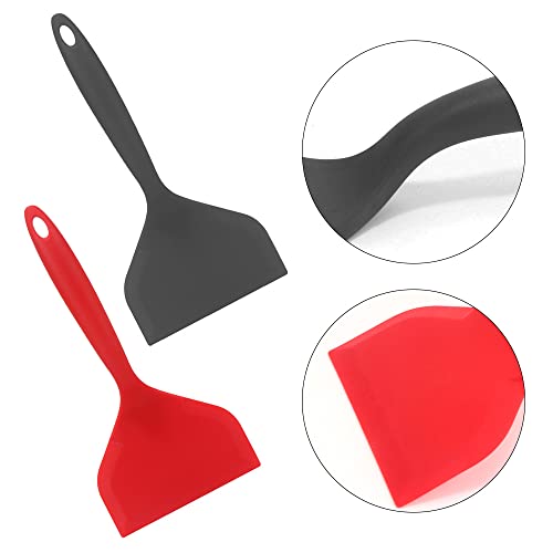 2 Pcs Heat-Resistant Nonstick Pancake Turner - Flexible Food-Grade Silicone Spatula for Omelettes, Fish, Pancakes, Pizzas, Crepes & More - Image 3