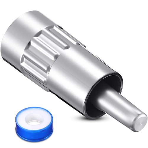 Qinyoung 1 Pack Automatic Dog Faucet Waterers 3/4 Lick-Activated Dog Water Fountain Hose Spigot Attachment with Anti-Leak Tape for Dogs Livestock