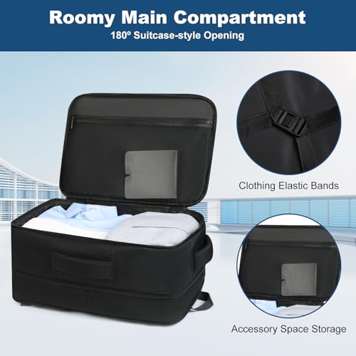 Mochila de viaje expandible 40-50L con puerto USB para portátil 17.3" miniatura 6